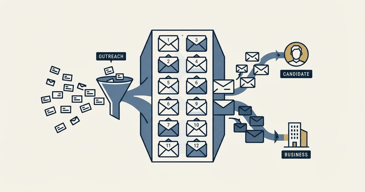 Editorial illustration for Cold Email Templates for Recruiters
