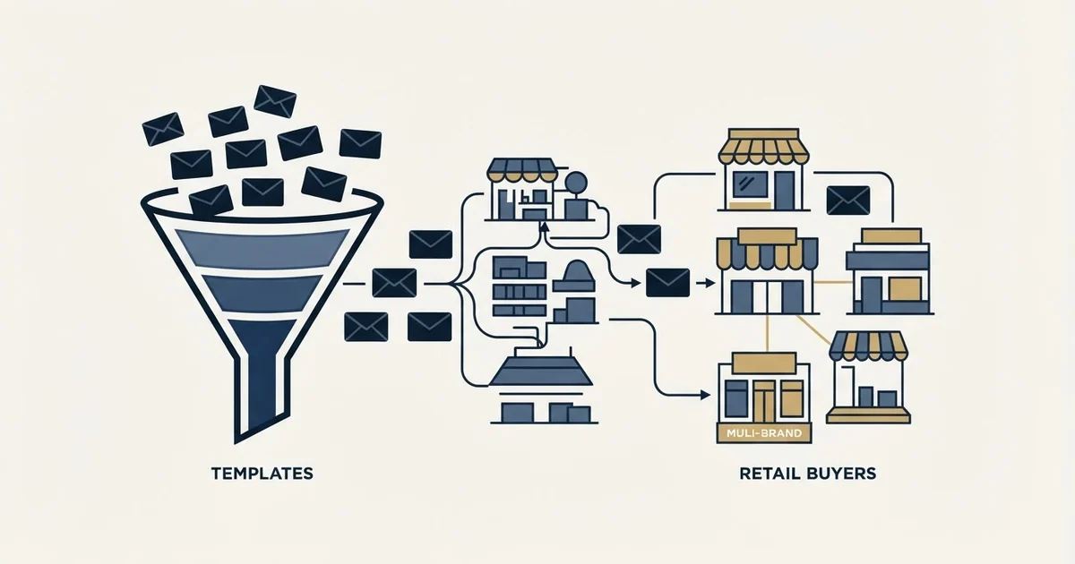 Editorial illustration for Cold Email Templates for Retail