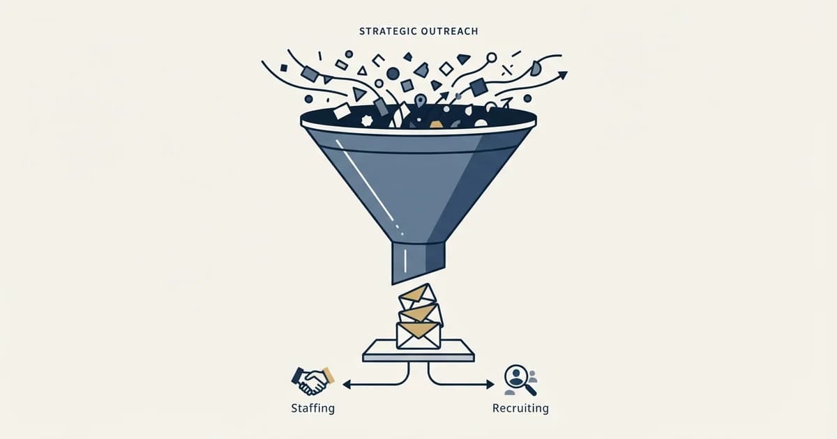 Editorial illustration for Cold Email Templates for Staffing and Recruiting