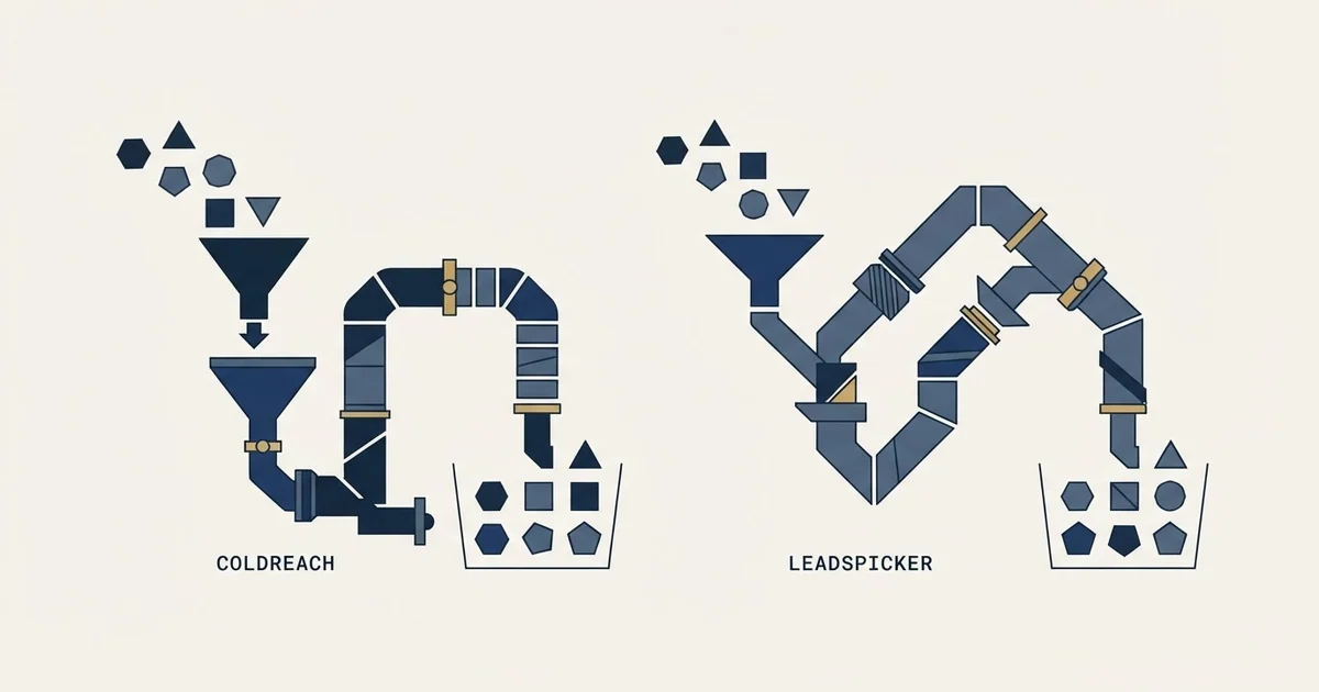 Editorial illustration for Coldreach vs Leadspicker