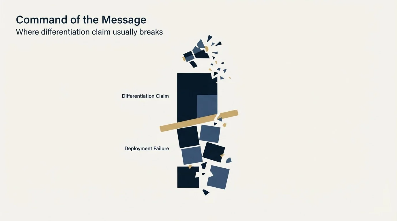 Section illustration: Where the differentiation claim usually breaks