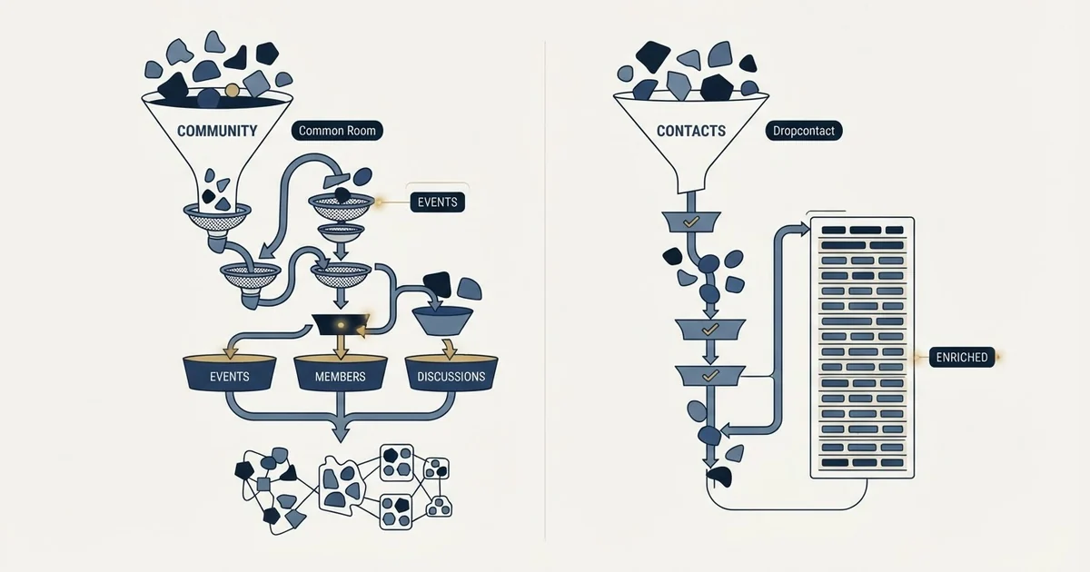 Editorial illustration for Common Room vs Dropcontact