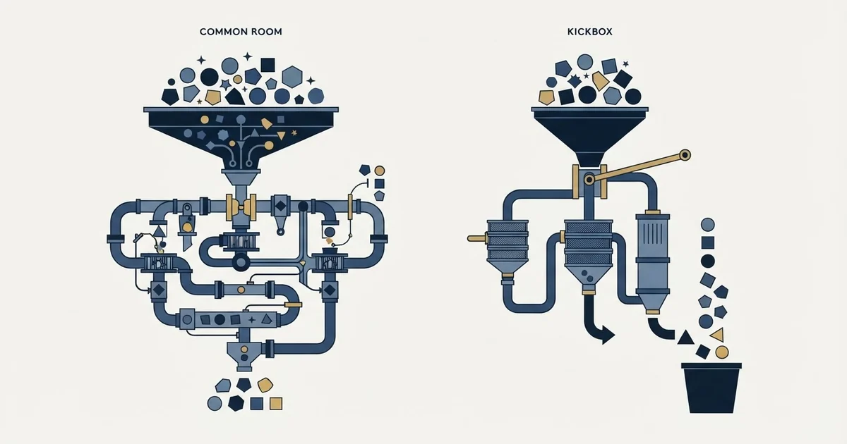 Editorial illustration for Common Room vs Kickbox