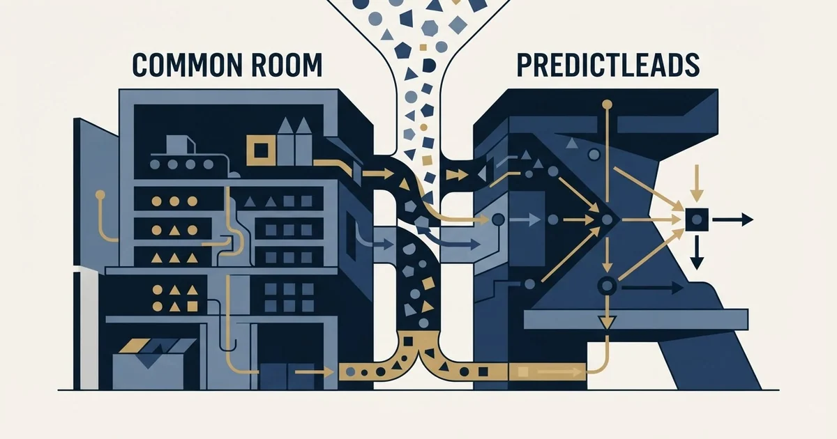 Editorial illustration for Common Room vs PredictLeads