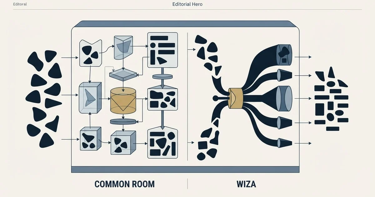 Editorial illustration for Common Room vs Wiza