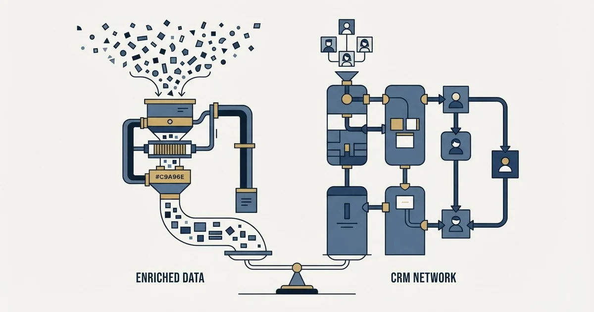 Editorial illustration for CompanyEnrich vs Freshsales