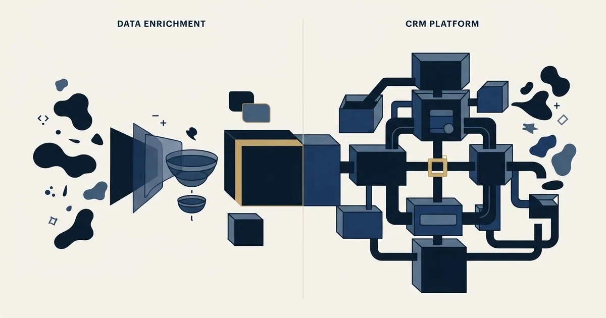 Editorial illustration for CompanyEnrich vs Insightly