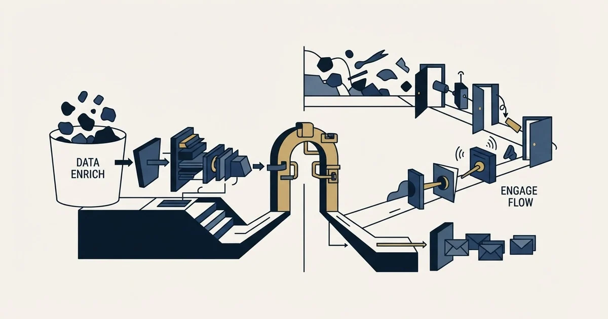 Editorial illustration for CompanyEnrich vs Salesflow
