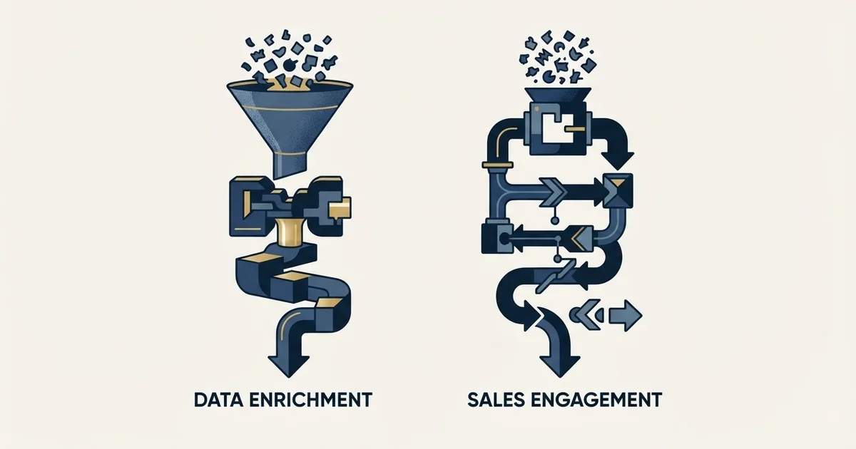 Editorial illustration for CompanyEnrich vs Salesgear