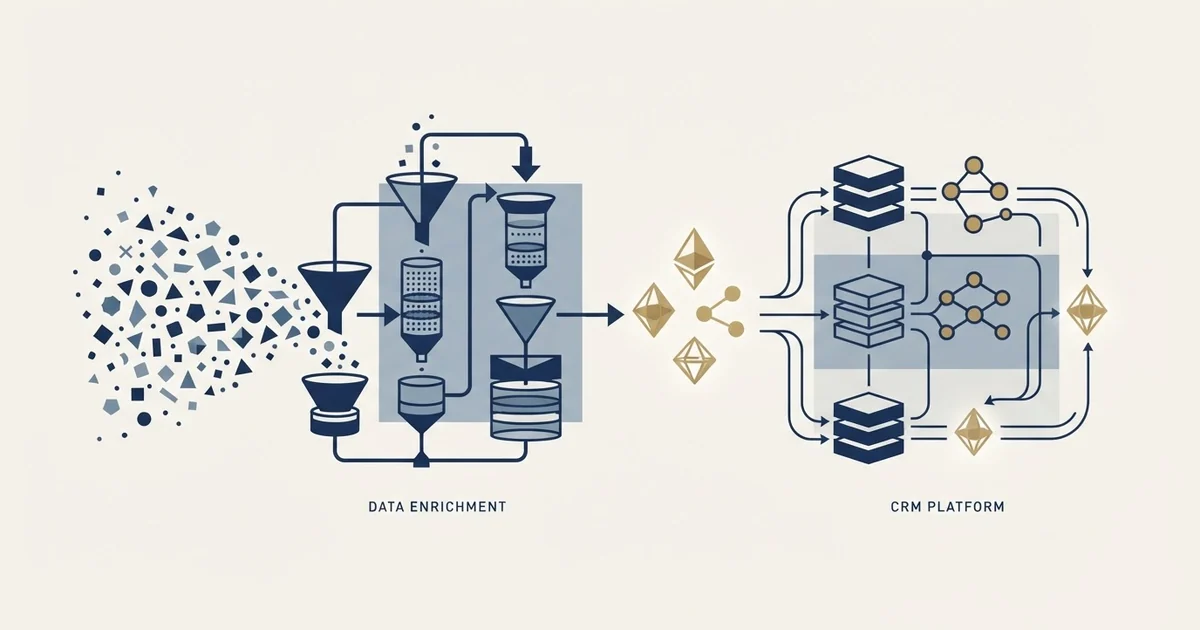 Editorial illustration for CompanyEnrich vs Salesmate
