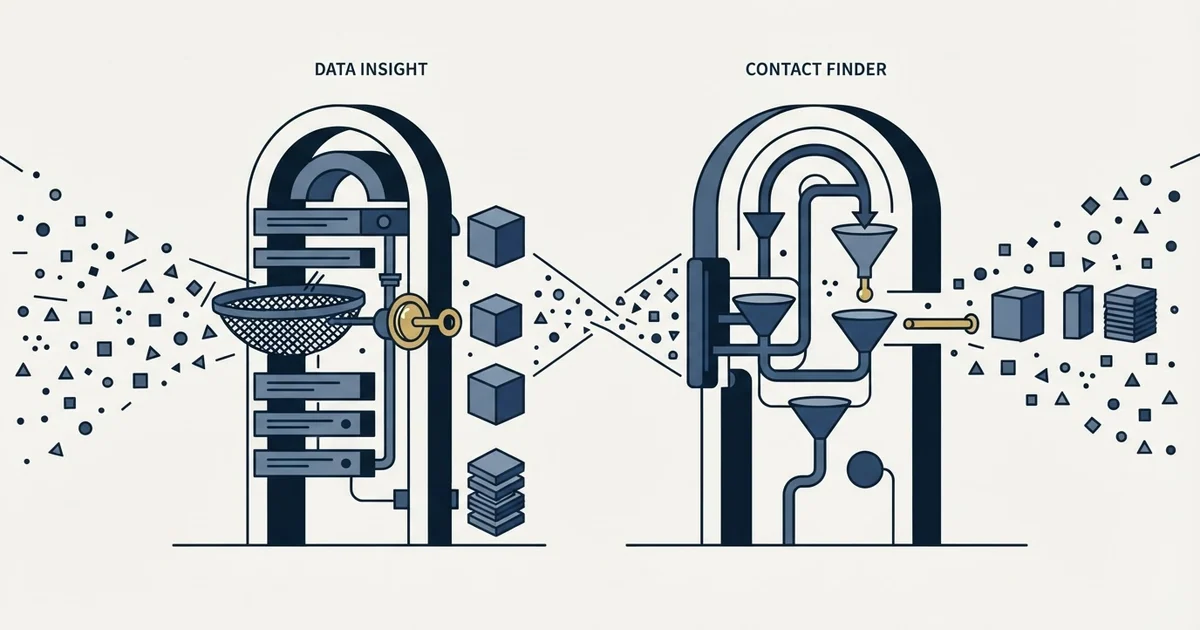 Editorial illustration for CompanyEnrich vs Tomba