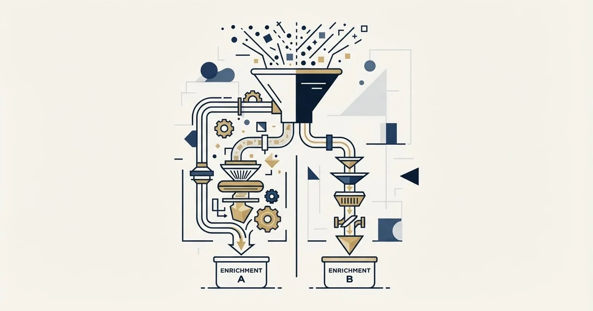 Editorial illustration for CompanyEnrich vs VoilaNorbert