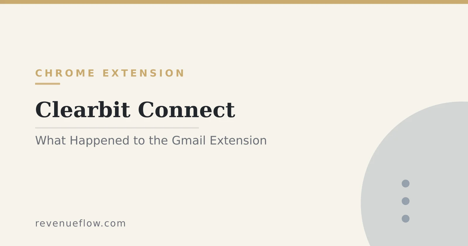 Branded cover: Clearbit Connect: What Happened to the Gmail Extension