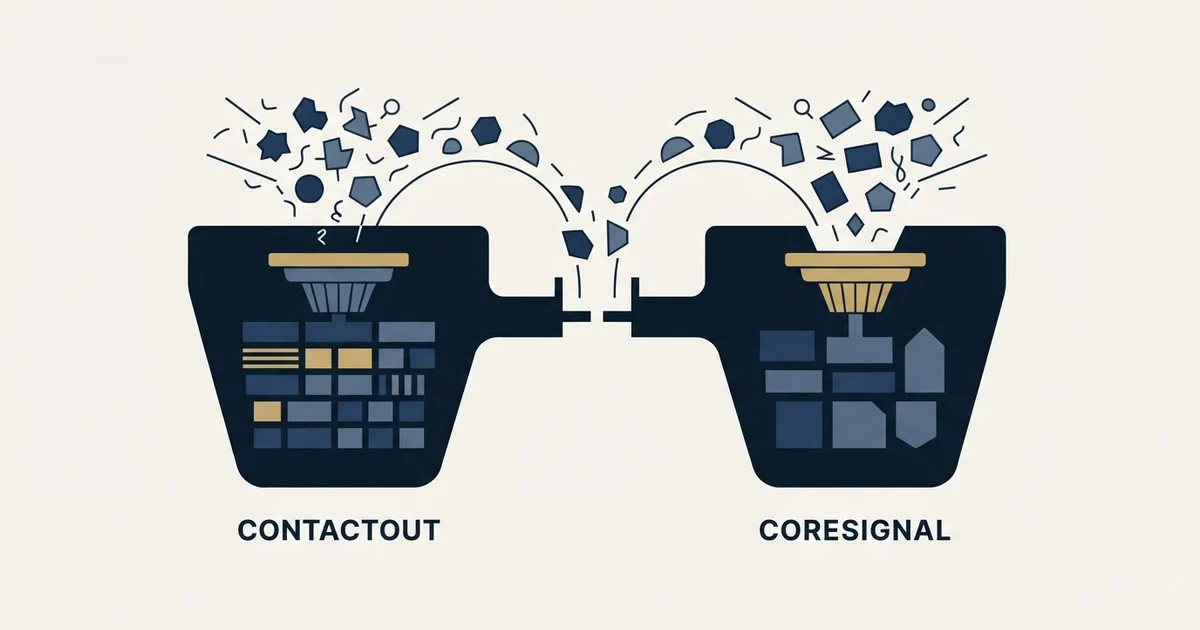 Editorial illustration for ContactOut vs Coresignal