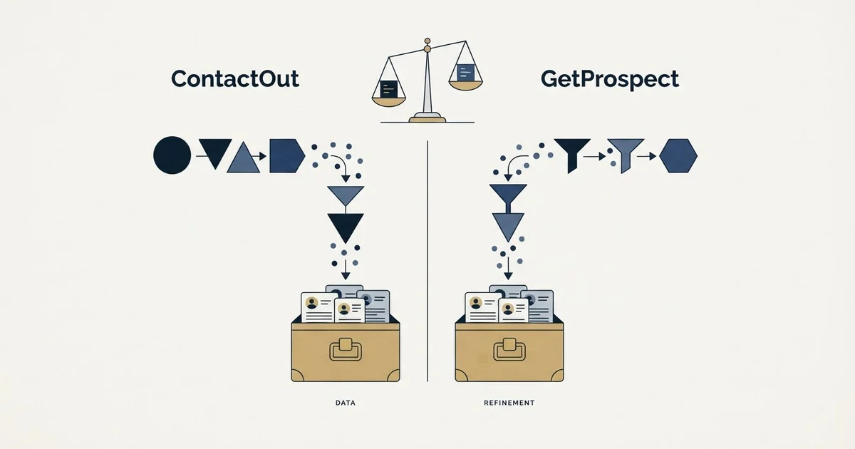 Editorial illustration for ContactOut vs GetProspect