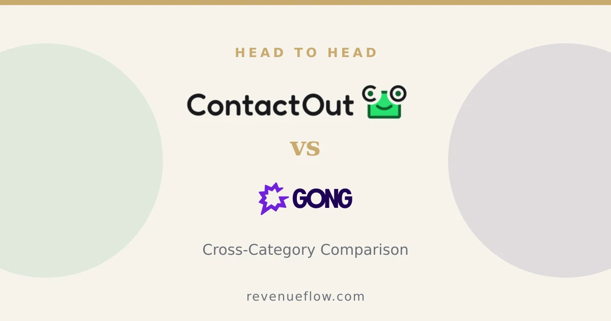 Branded cover: ContactOut vs Gong: Cross-Category Comparison