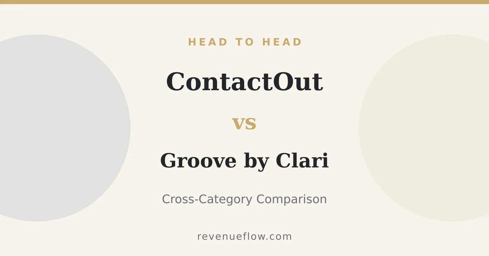 Branded cover: ContactOut vs Groove by Clari: Cross-Category Comparison