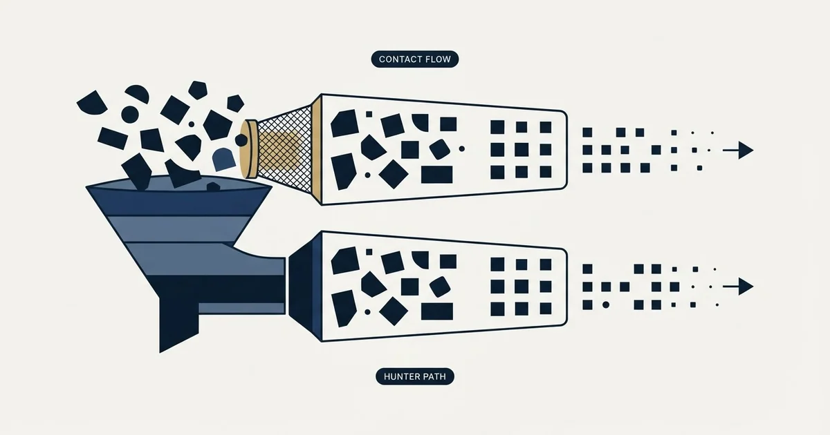 Editorial illustration for ContactOut vs Hunter