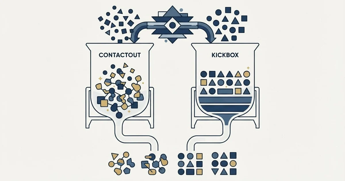 Editorial illustration for ContactOut vs Kickbox
