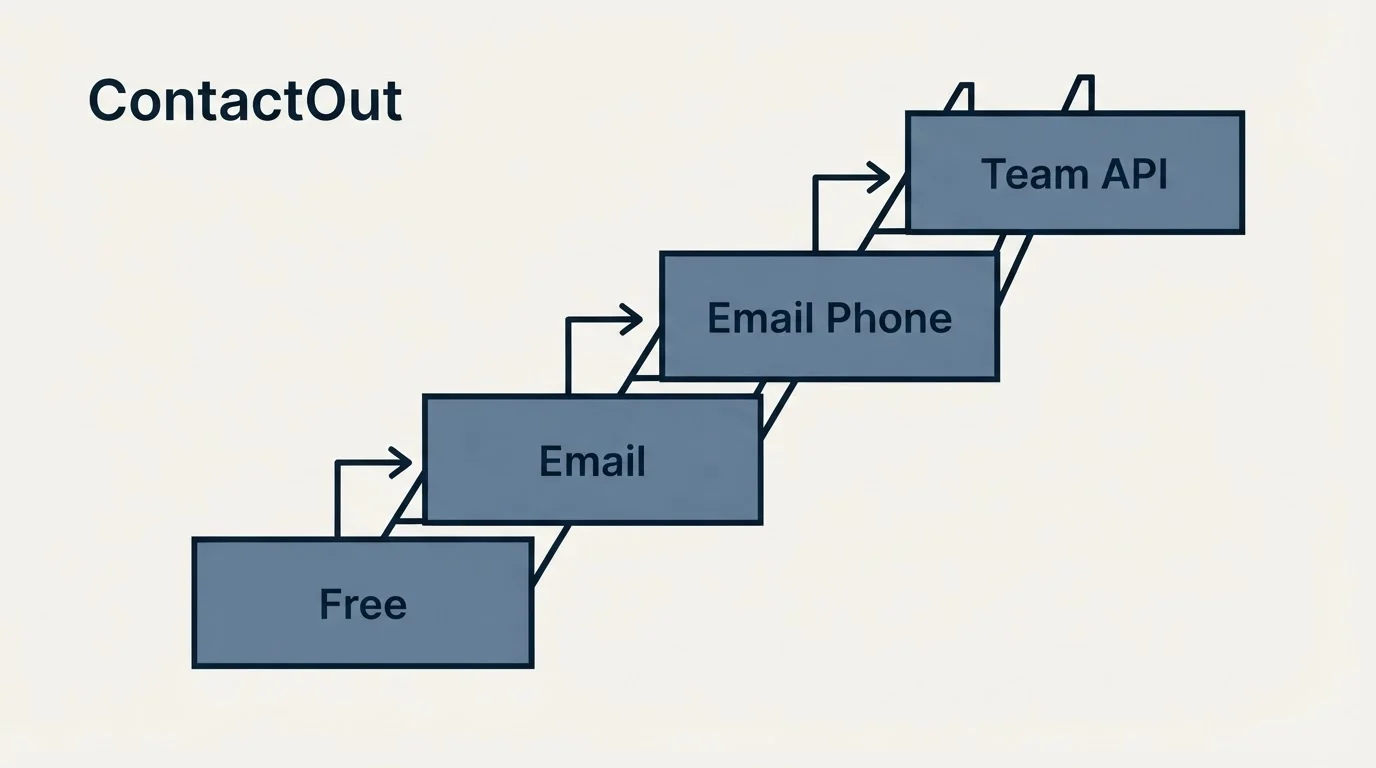 Pricing ladder: Pricing Comparison (ContactOut, Free, Email, Email Phone)
