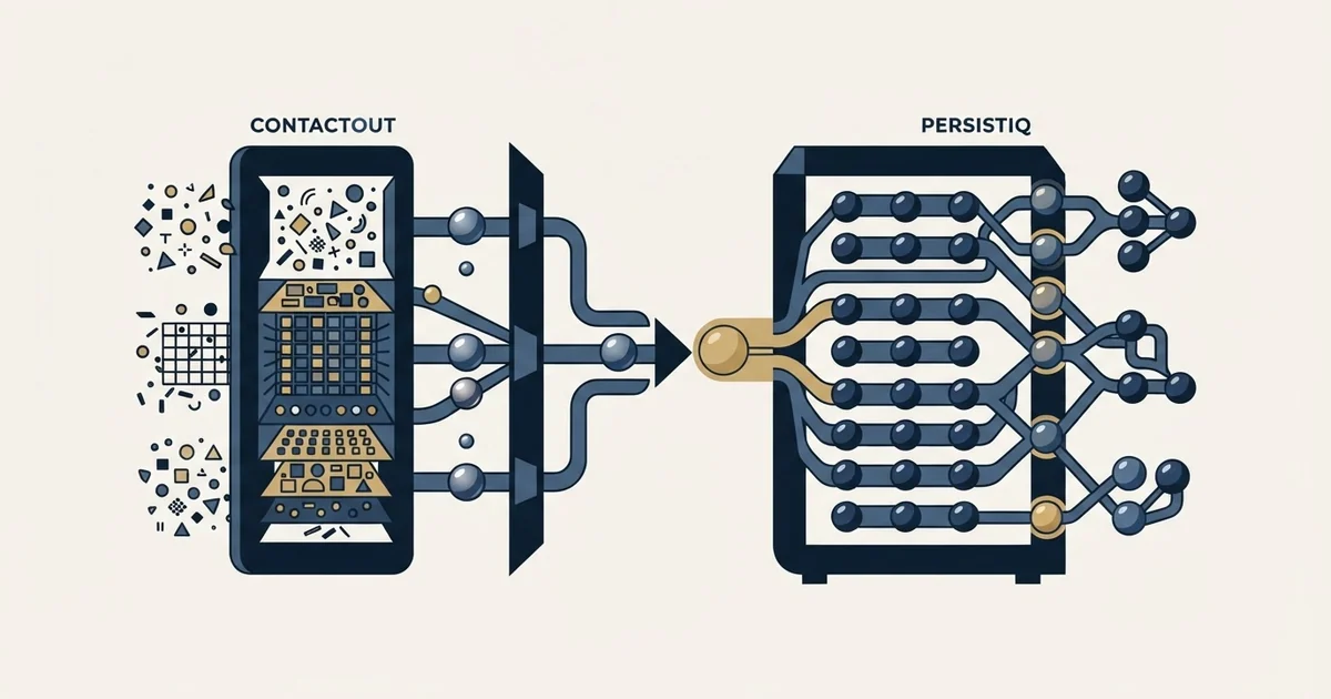 Editorial illustration for ContactOut vs PersistIQ