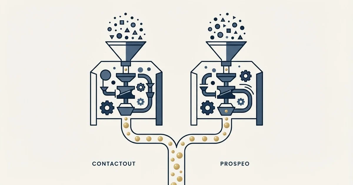 Editorial illustration for ContactOut vs Prospeo