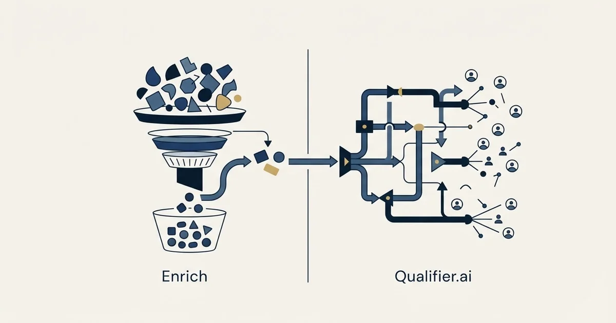 Editorial illustration for ContactOut vs Qualifier.ai