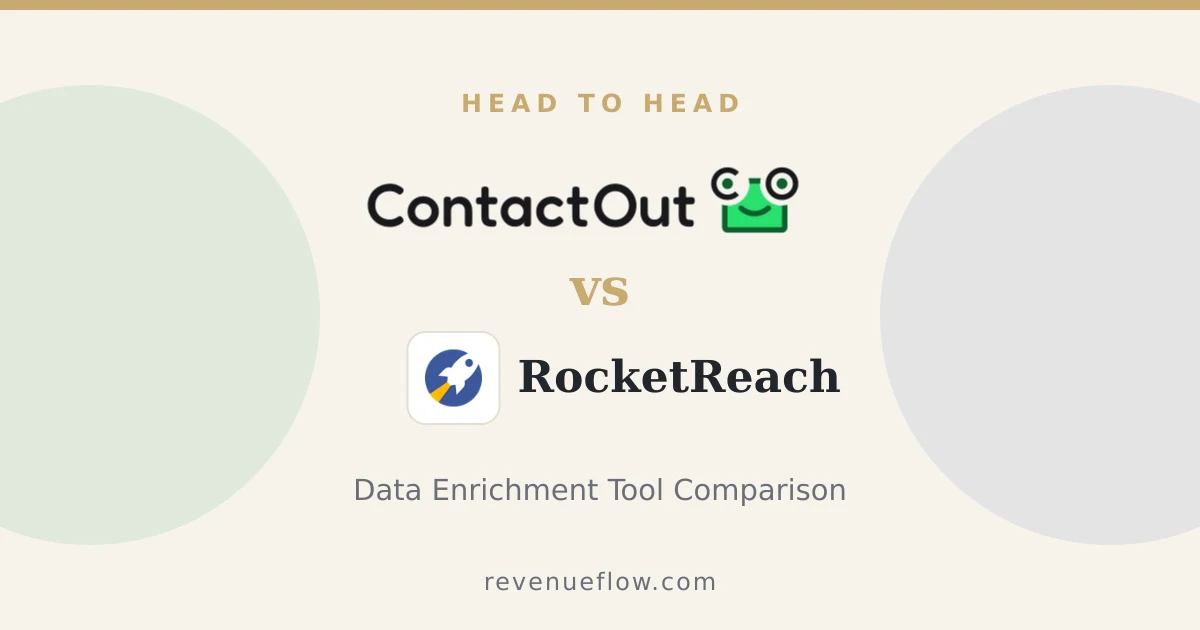 Branded cover: ContactOut vs RocketReach: Data Enrichment Tool Comparison