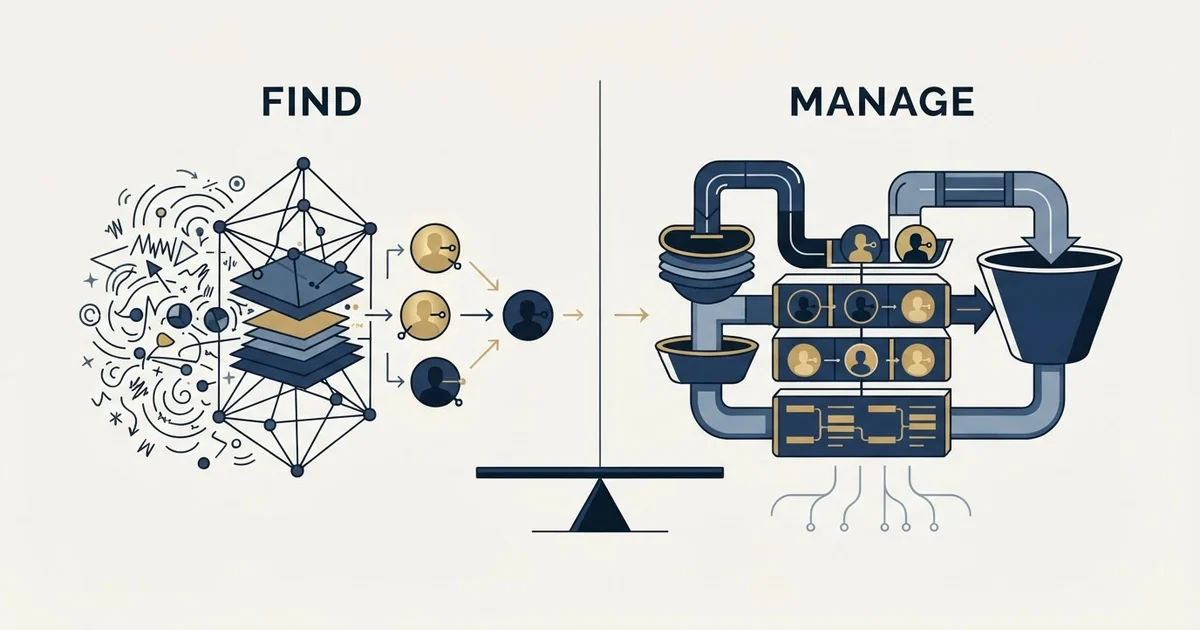 Editorial illustration for ContactOut vs Salesflare