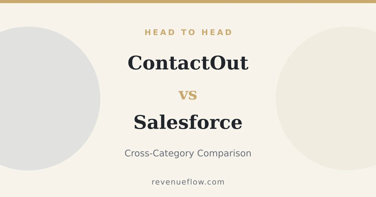 Branded cover: ContactOut vs Salesforce: Cross-Category Comparison