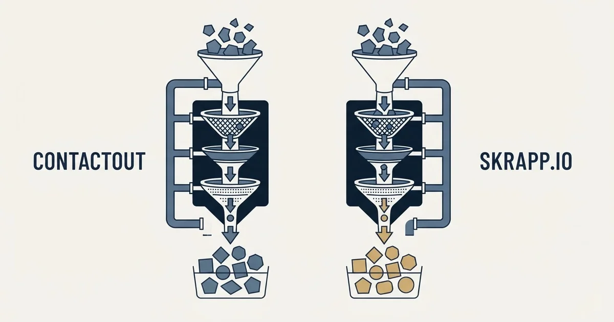 Editorial illustration for ContactOut vs Skrapp.io