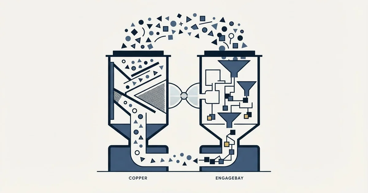 Editorial illustration for Copper vs EngageBay