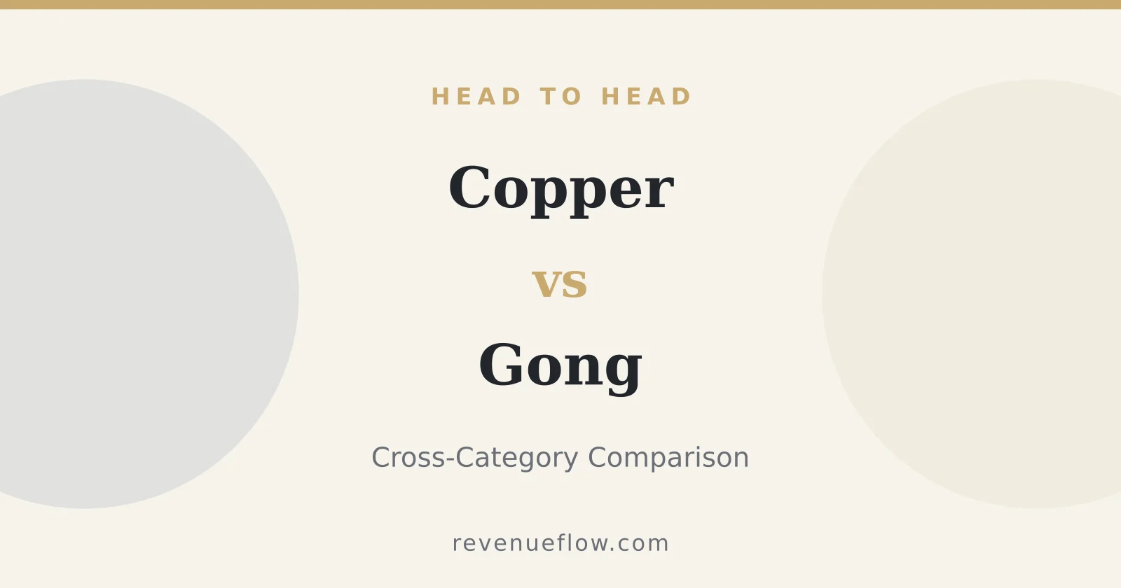 Branded cover: Copper vs Gong: Cross-Category Comparison