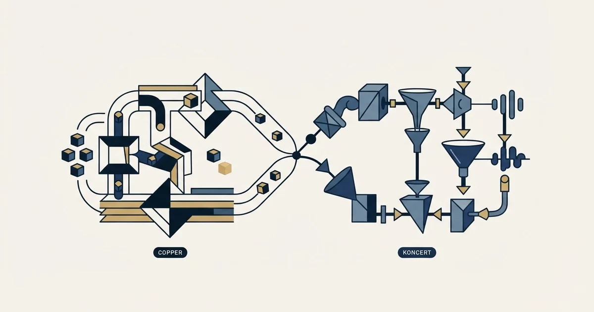 Editorial illustration for Copper vs Koncert