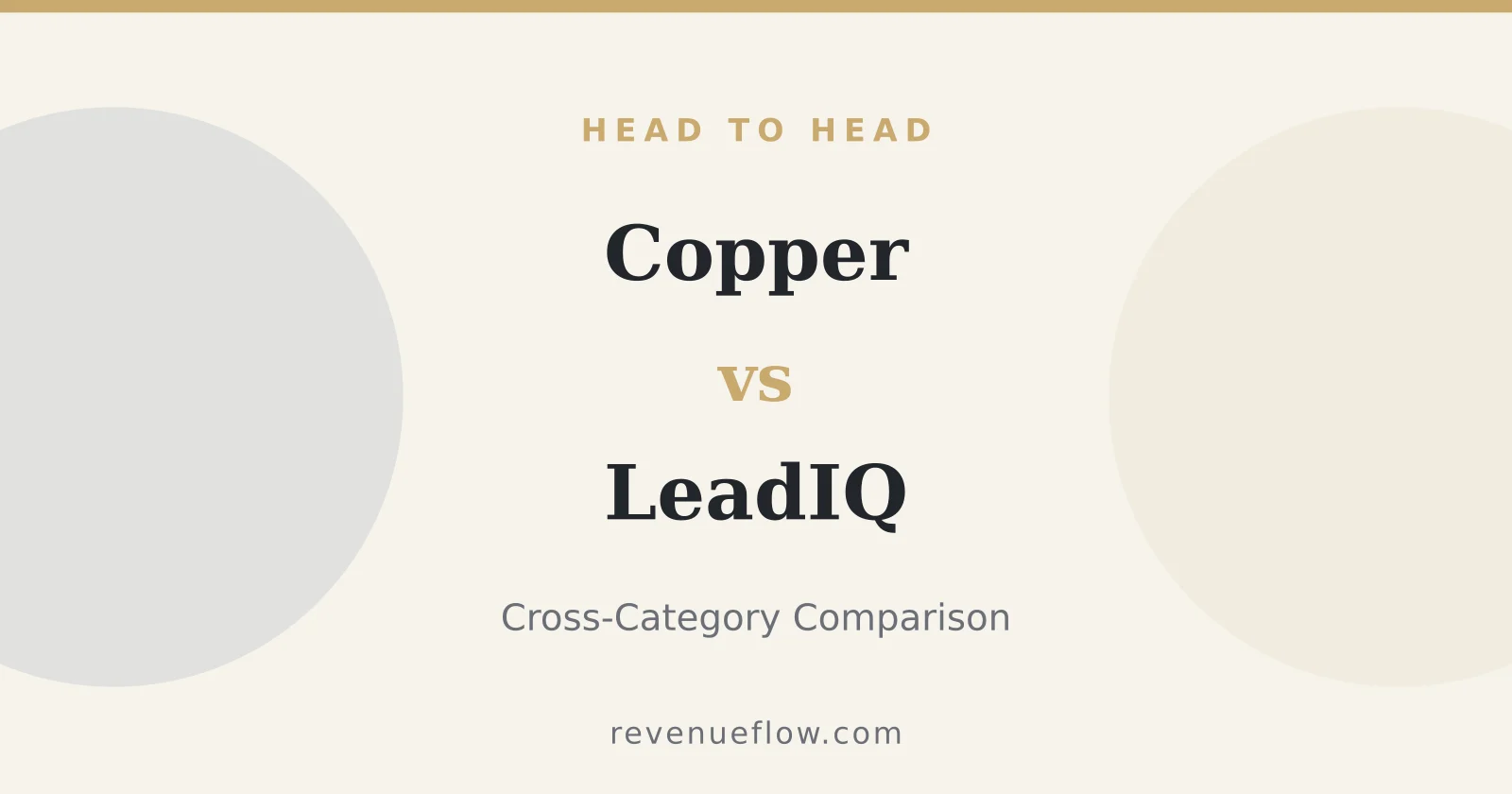 Branded cover: Copper vs LeadIQ: Cross-Category Comparison