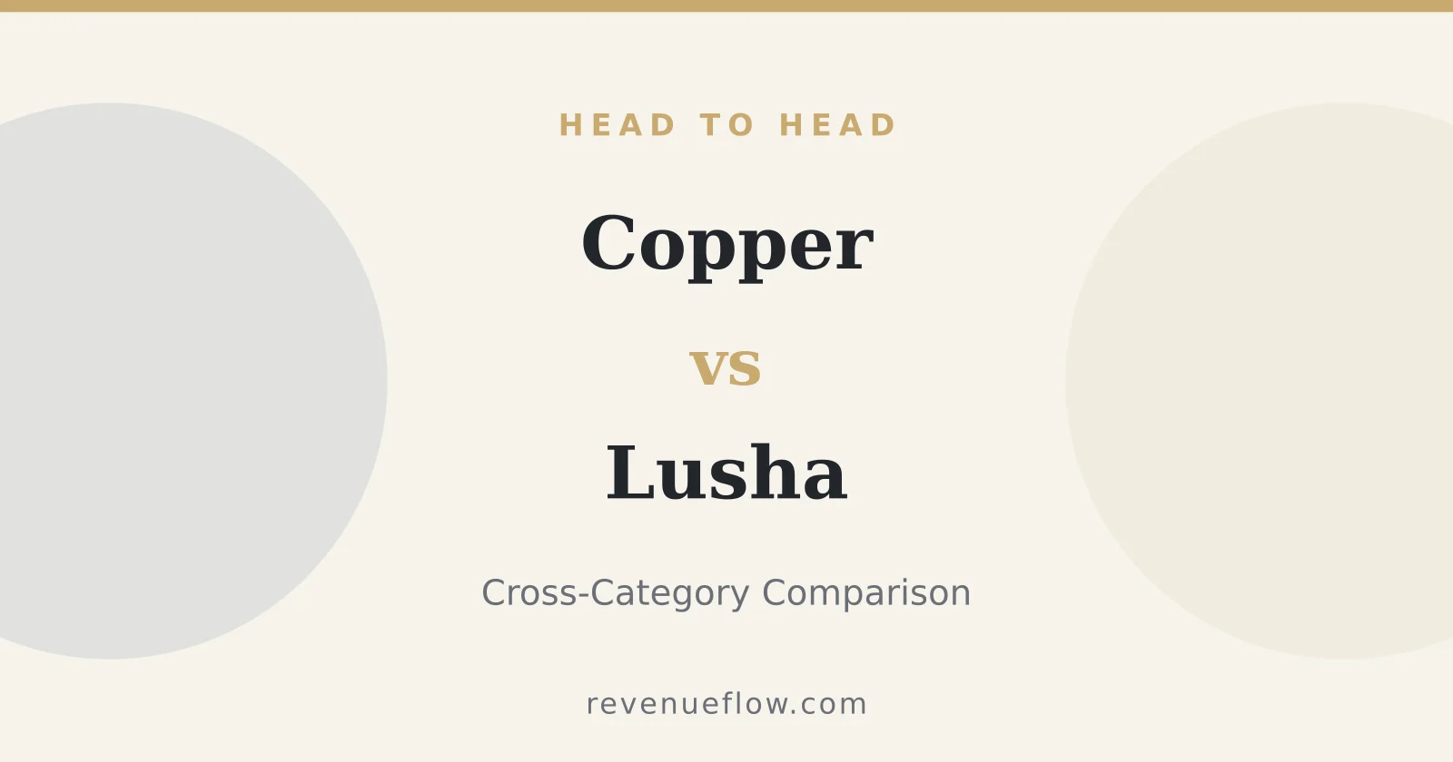 Branded cover: Copper vs Lusha: Cross-Category Comparison