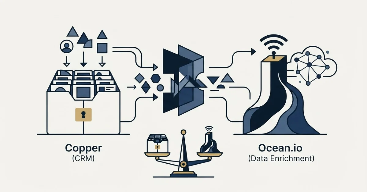 Editorial illustration for Copper vs Ocean.io