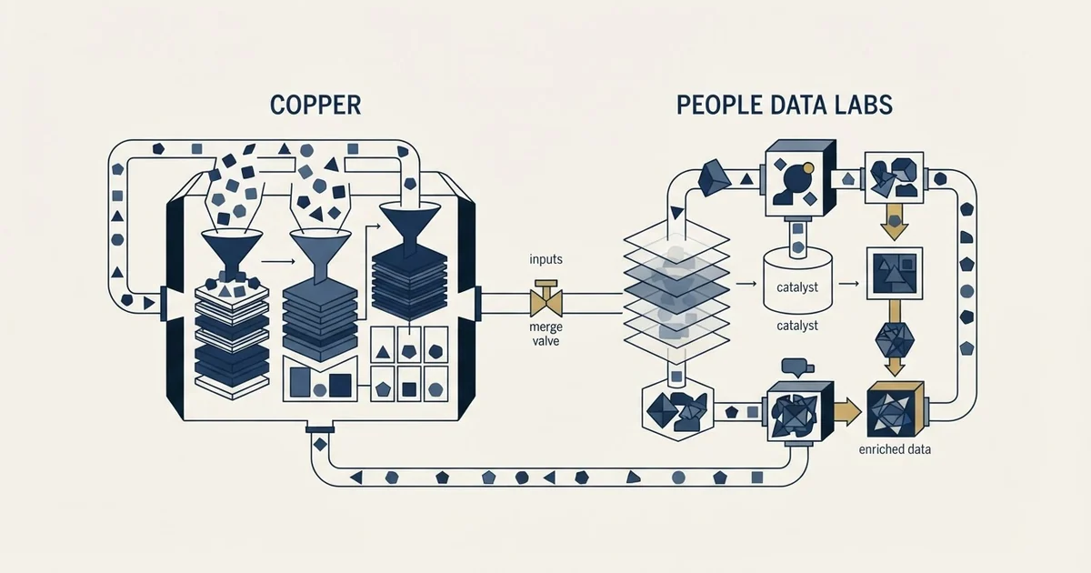 Editorial illustration for Copper vs People Data Labs