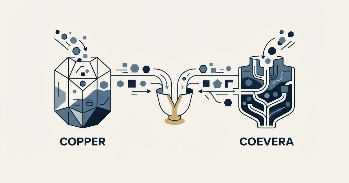 Editorial illustration for Copper vs Coevera