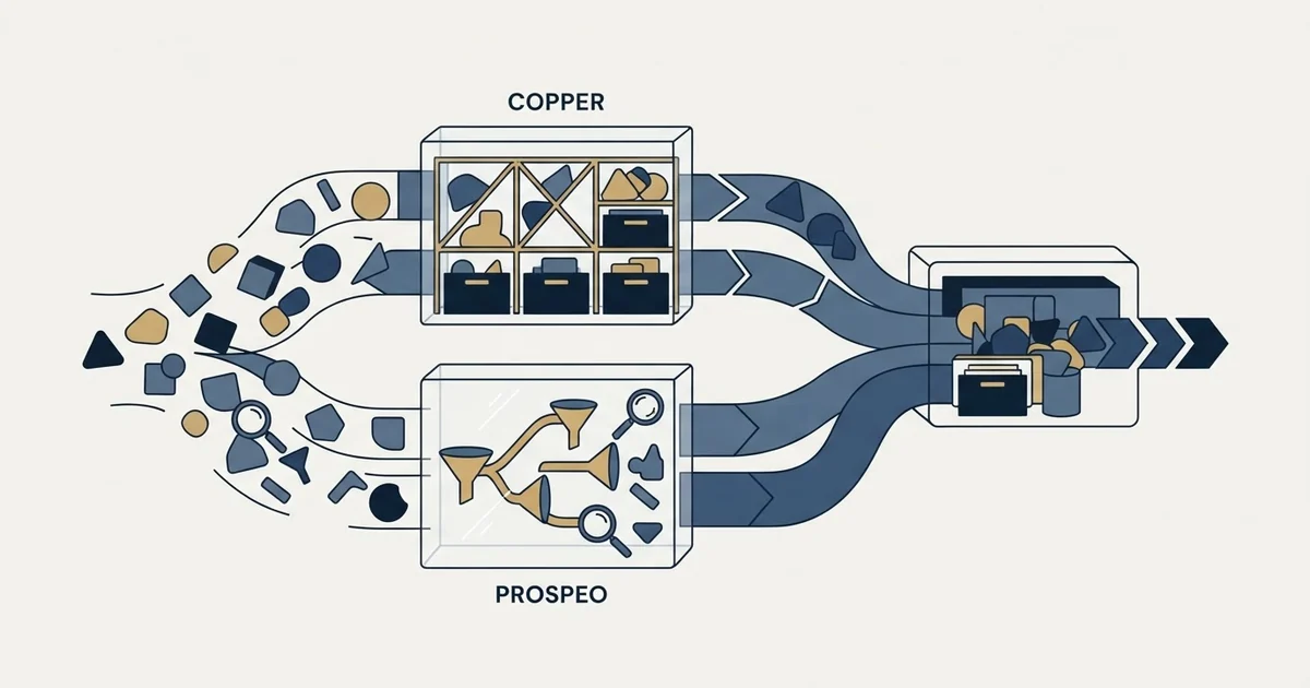 Editorial illustration for Copper vs Prospeo