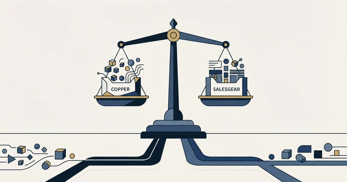 Editorial illustration for Copper vs Salesgear