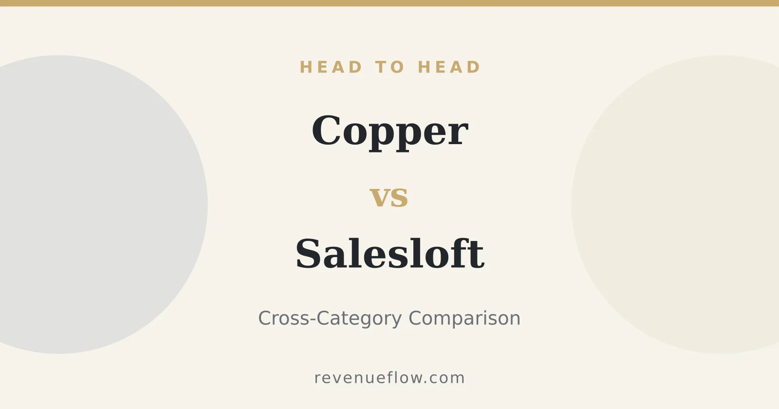 Branded cover: Copper vs Salesloft: Cross-Category Comparison