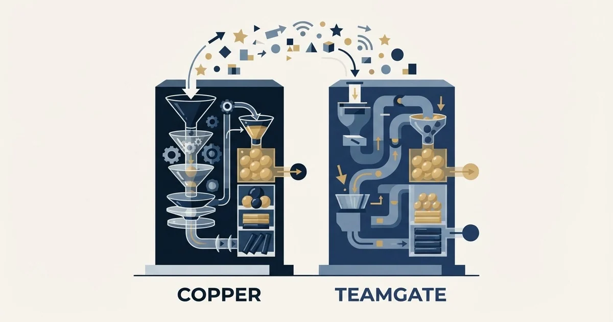 Editorial illustration for Copper vs Teamgate