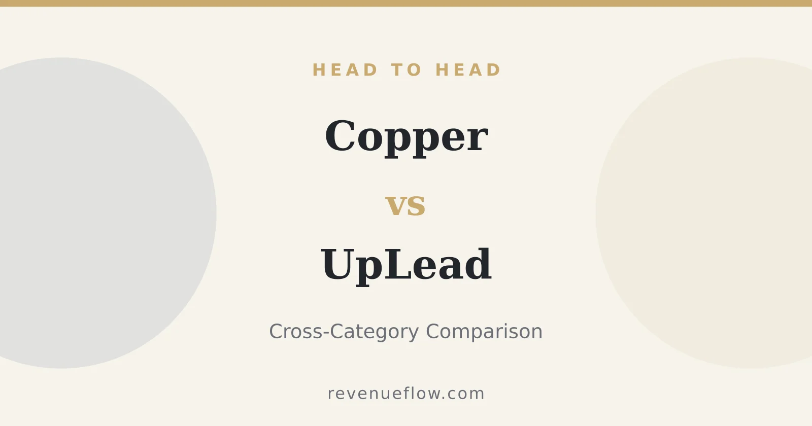 Branded cover: Copper vs UpLead: Cross-Category Comparison