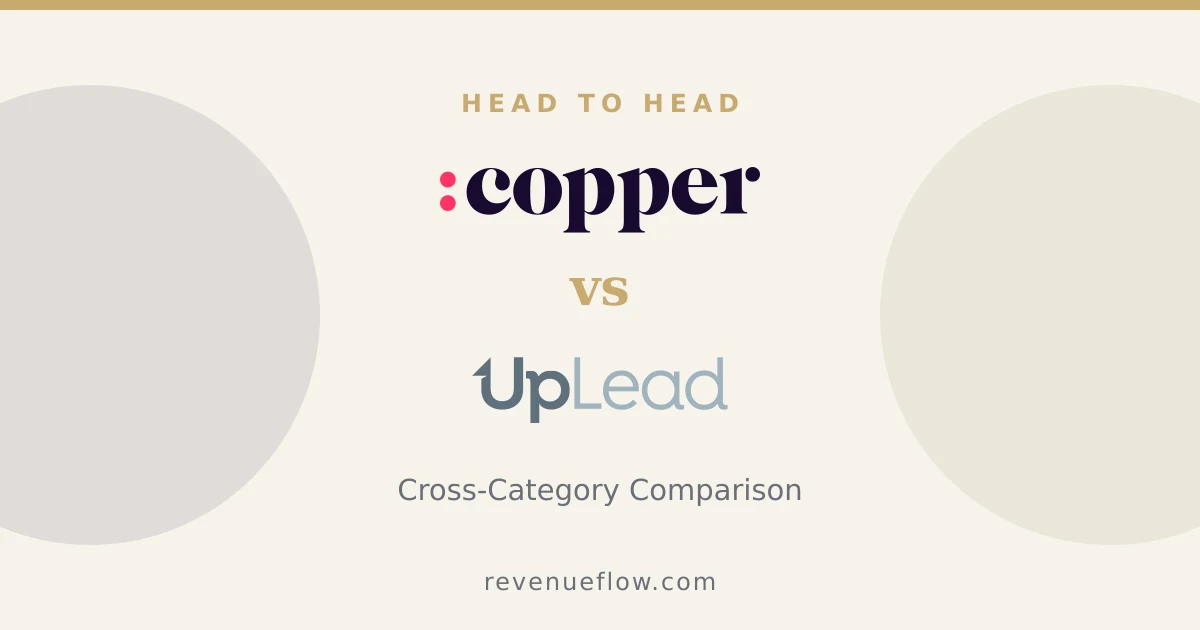 Branded cover: Copper vs UpLead: Cross-Category Comparison