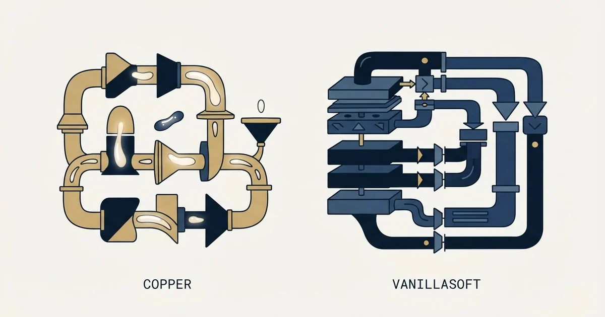 Editorial illustration for Copper vs Vanillasoft