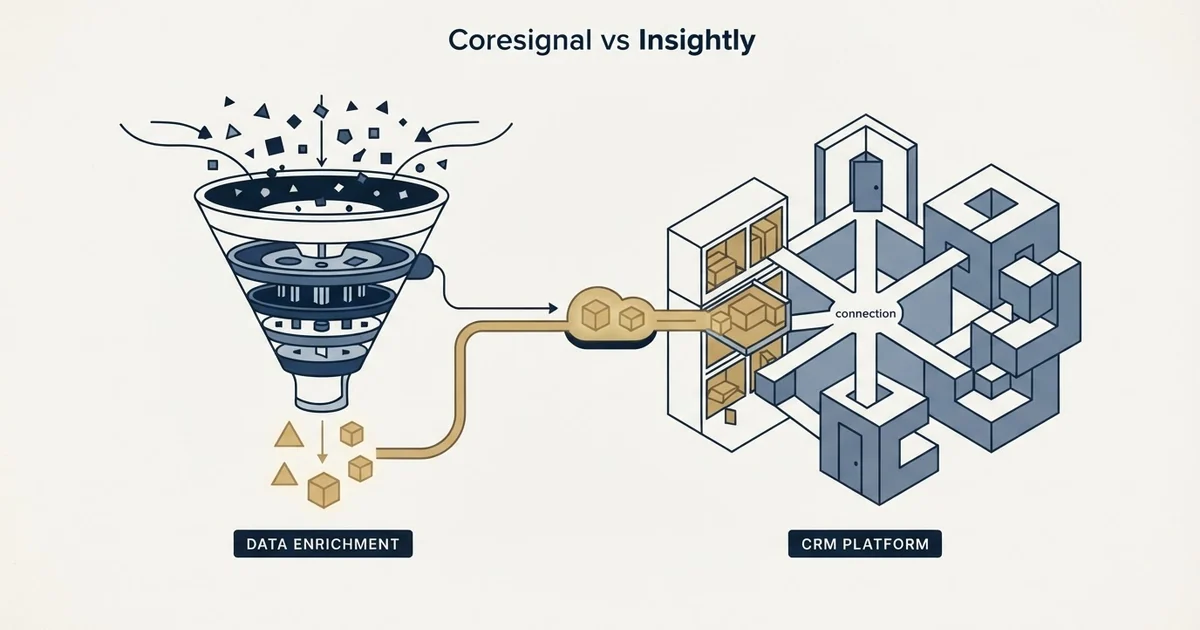Editorial illustration for Coresignal vs Insightly