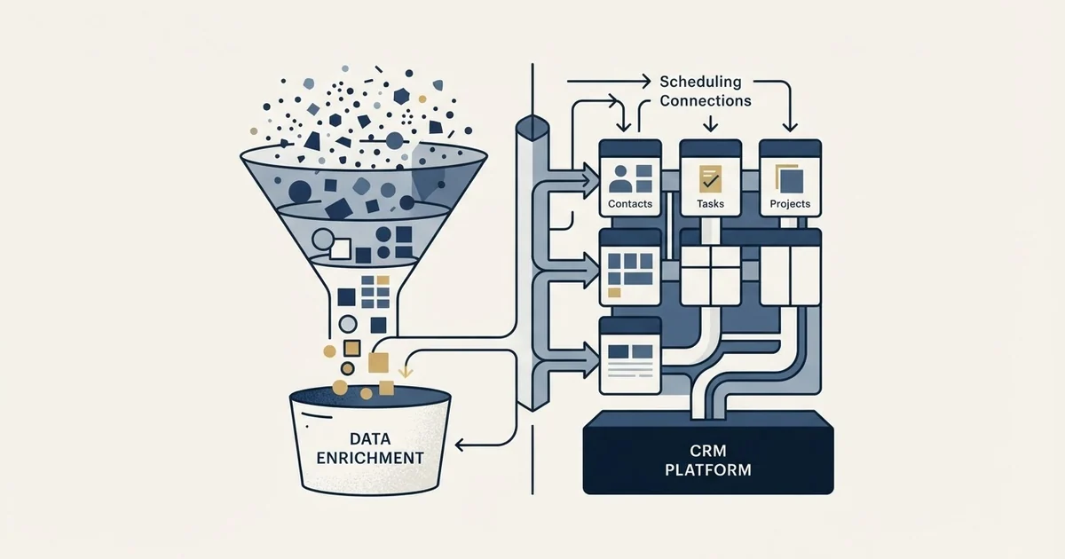 Editorial illustration for Coresignal vs Monday CRM