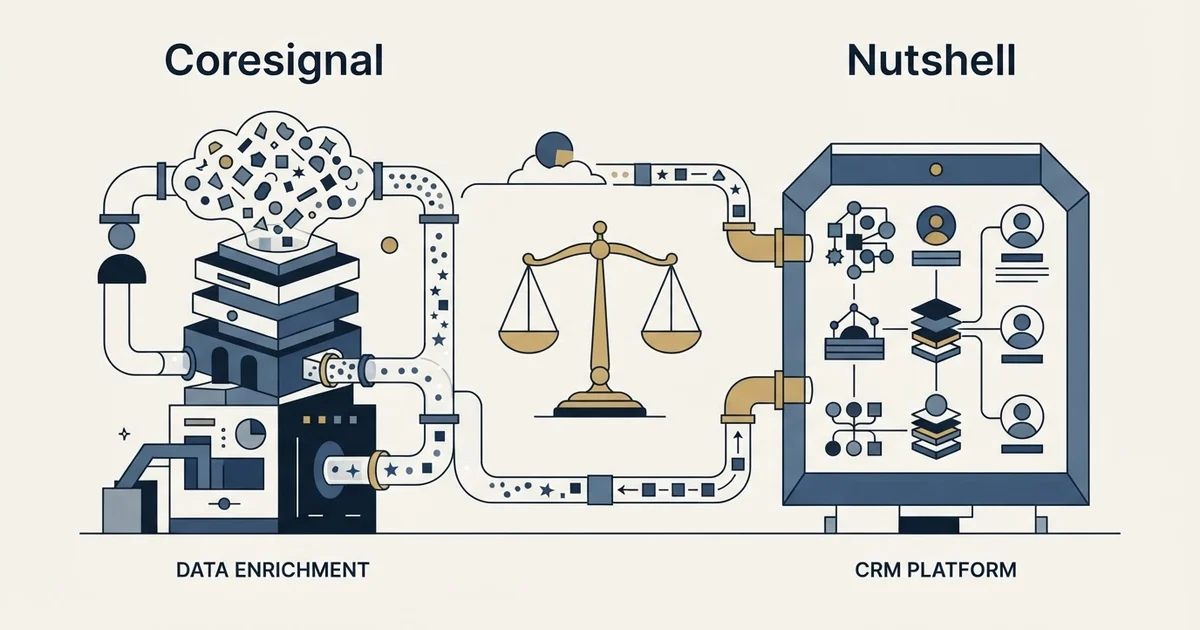 Editorial illustration for Coresignal vs Nutshell