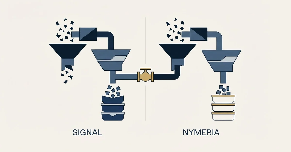 Editorial illustration for Coresignal vs Nymeria